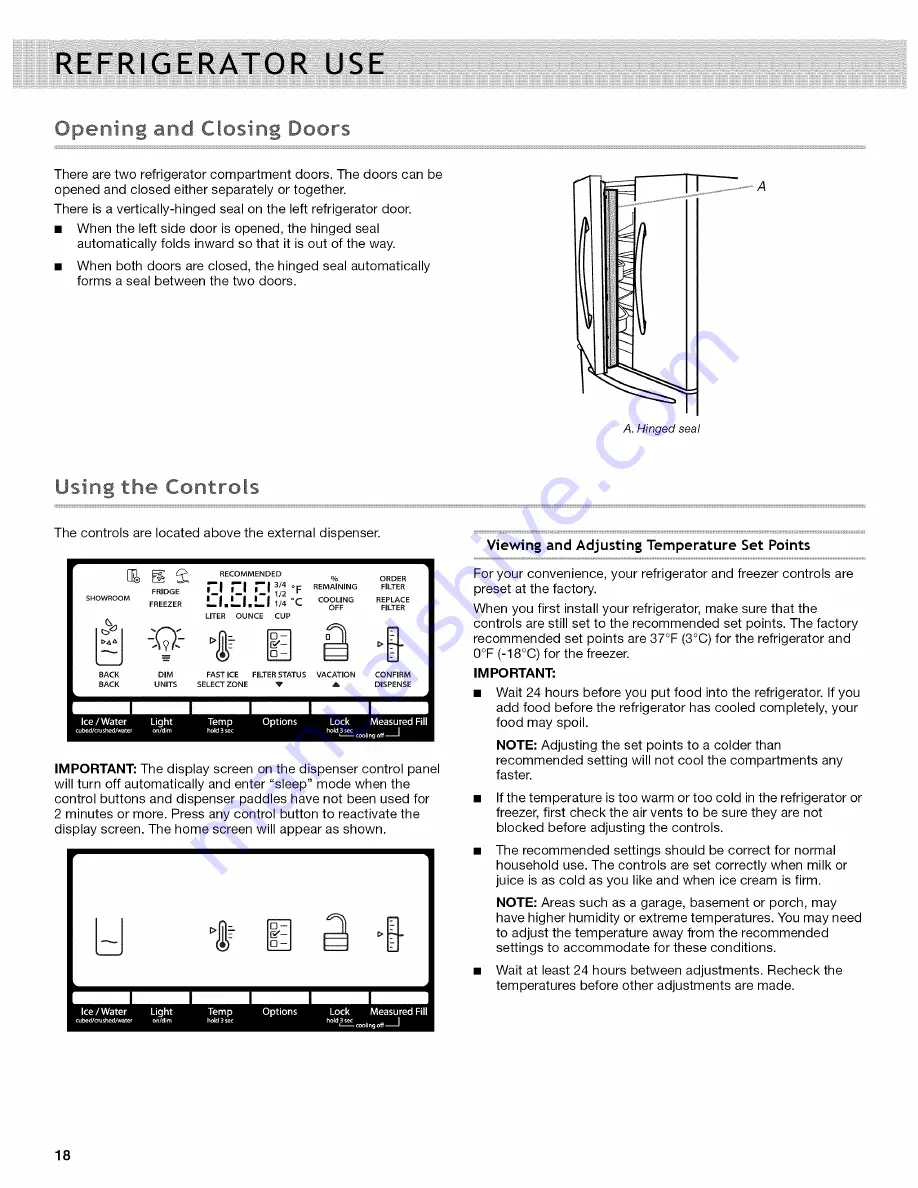 Whirlpool WRF736SDAB0 Use & Care Manual Download Page 18