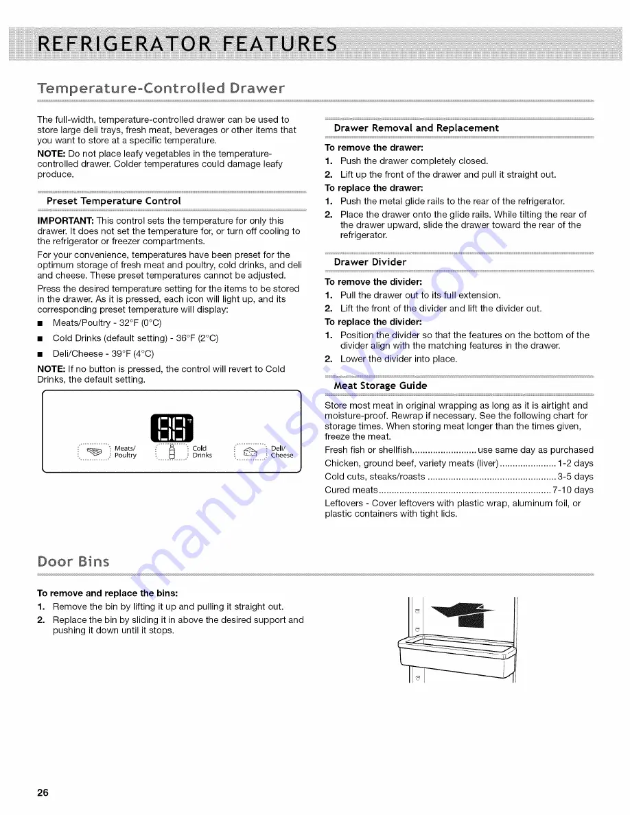 Whirlpool WRF736SDAB0 Use & Care Manual Download Page 26