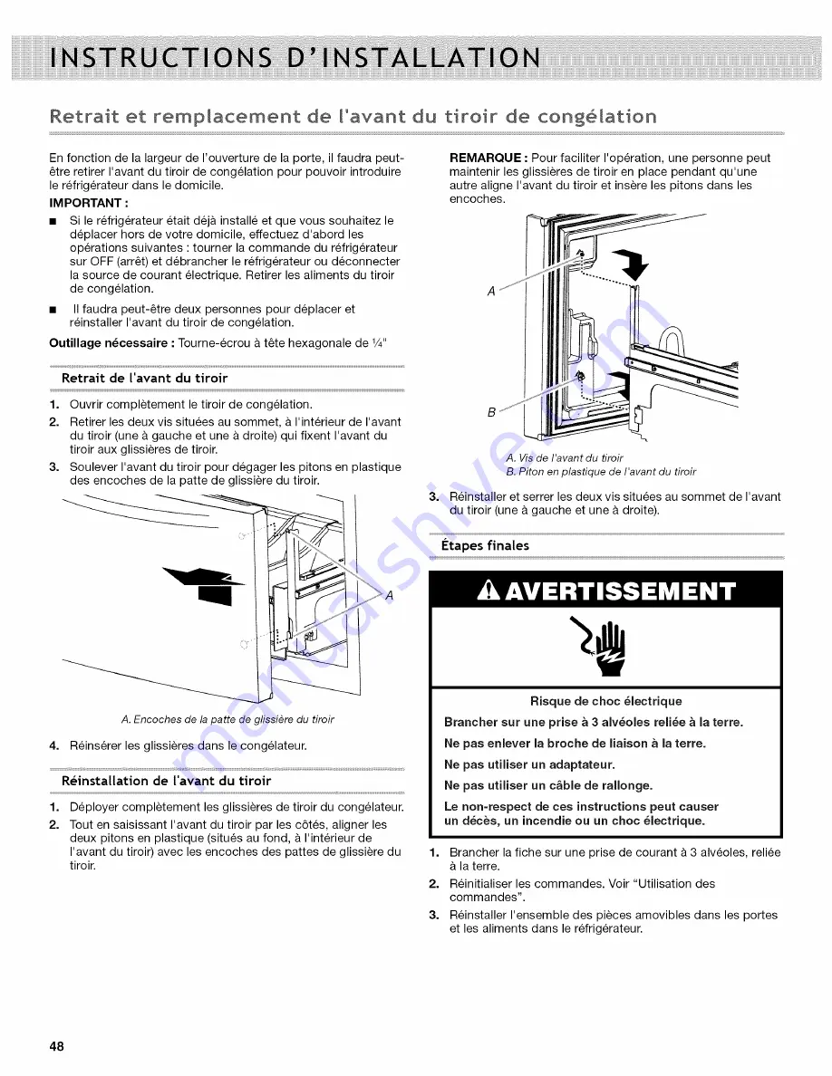 Whirlpool WRF736SDAB0 Use & Care Manual Download Page 48