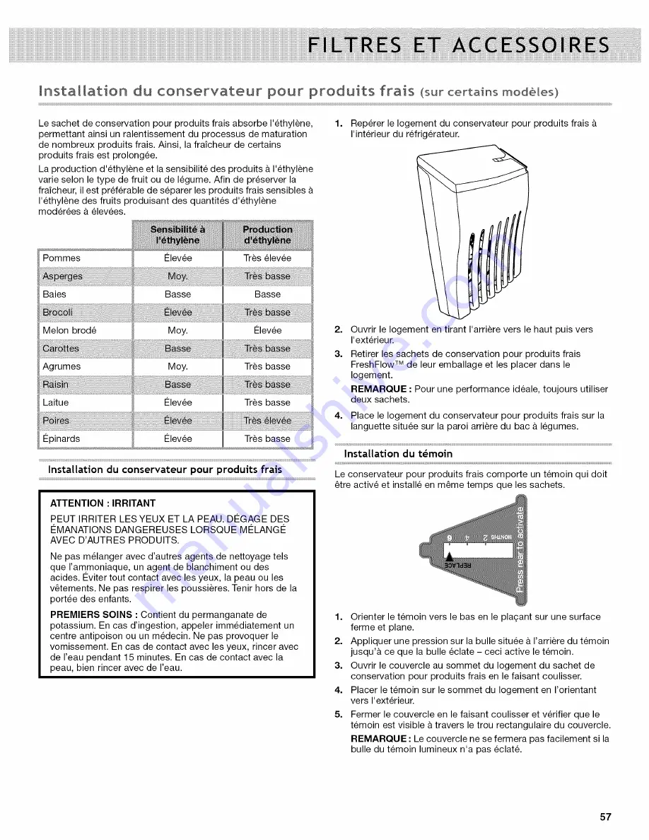 Whirlpool WRF736SDAB0 Use & Care Manual Download Page 57