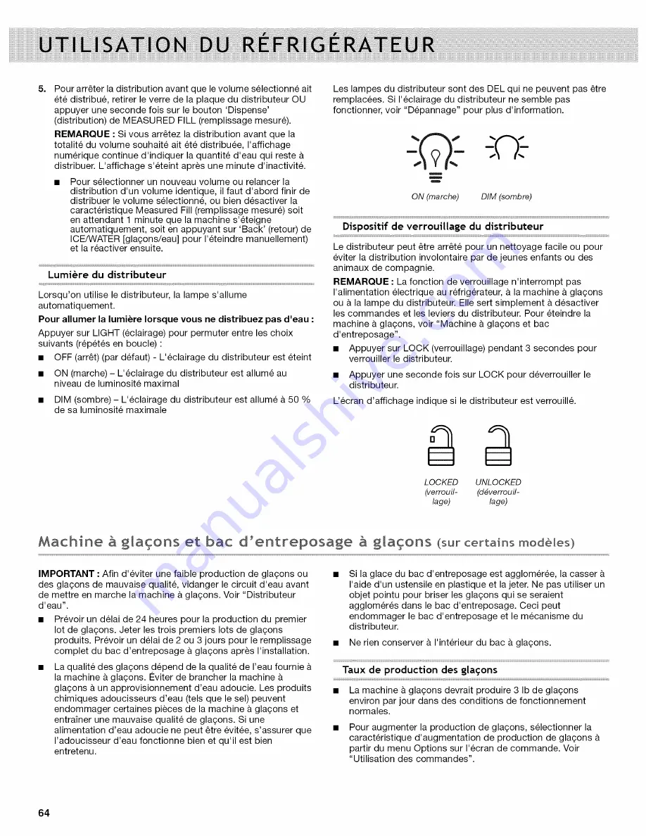 Whirlpool WRF736SDAB0 Use & Care Manual Download Page 64