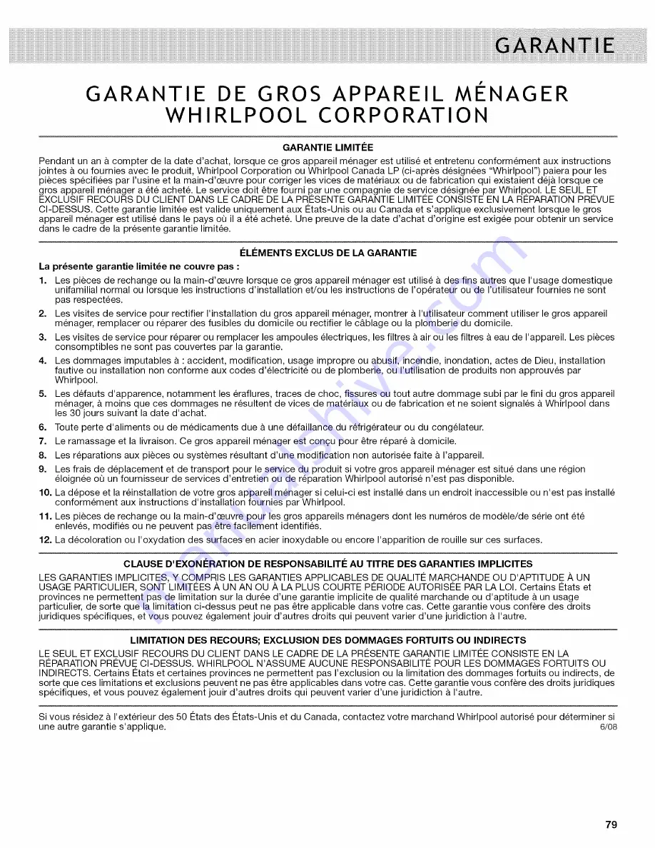 Whirlpool WRF736SDAB0 Скачать руководство пользователя страница 79