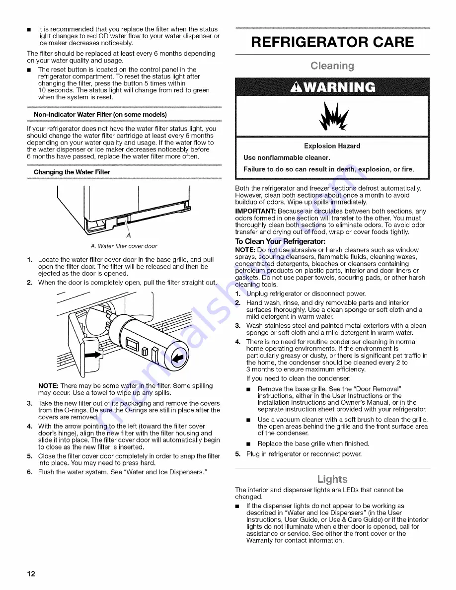 Whirlpool WRS325FDAB01 User Instructions Download Page 12