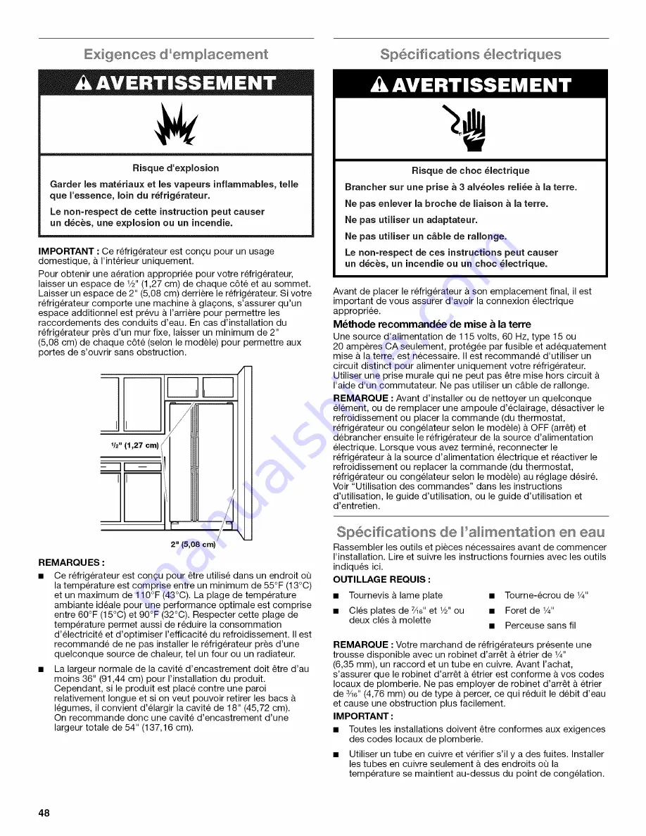 Whirlpool WRS325FDAB01 User Instructions Download Page 48