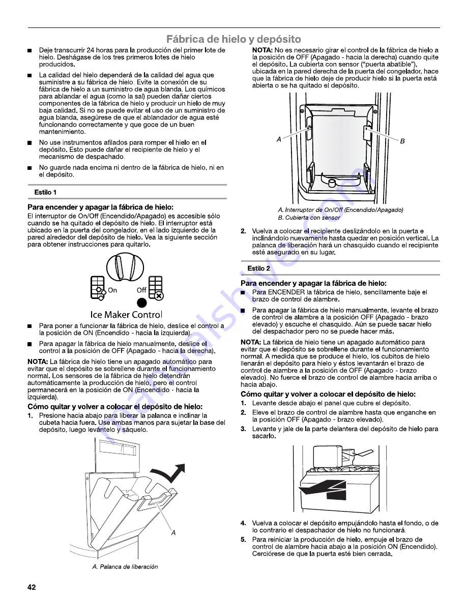 Whirlpool WRS586FIEM1 Скачать руководство пользователя страница 42