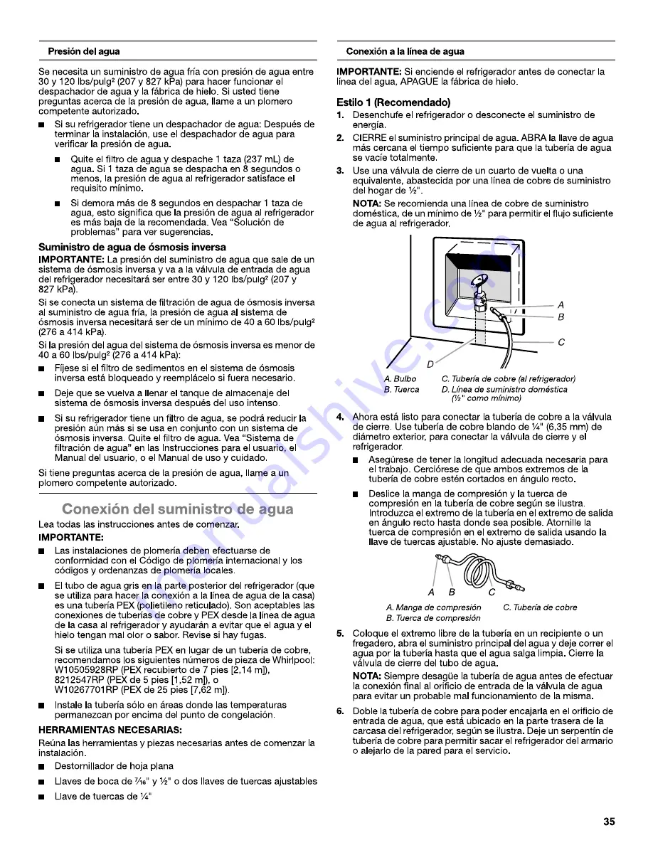 Whirlpool WRS973CIDM Скачать руководство пользователя страница 35