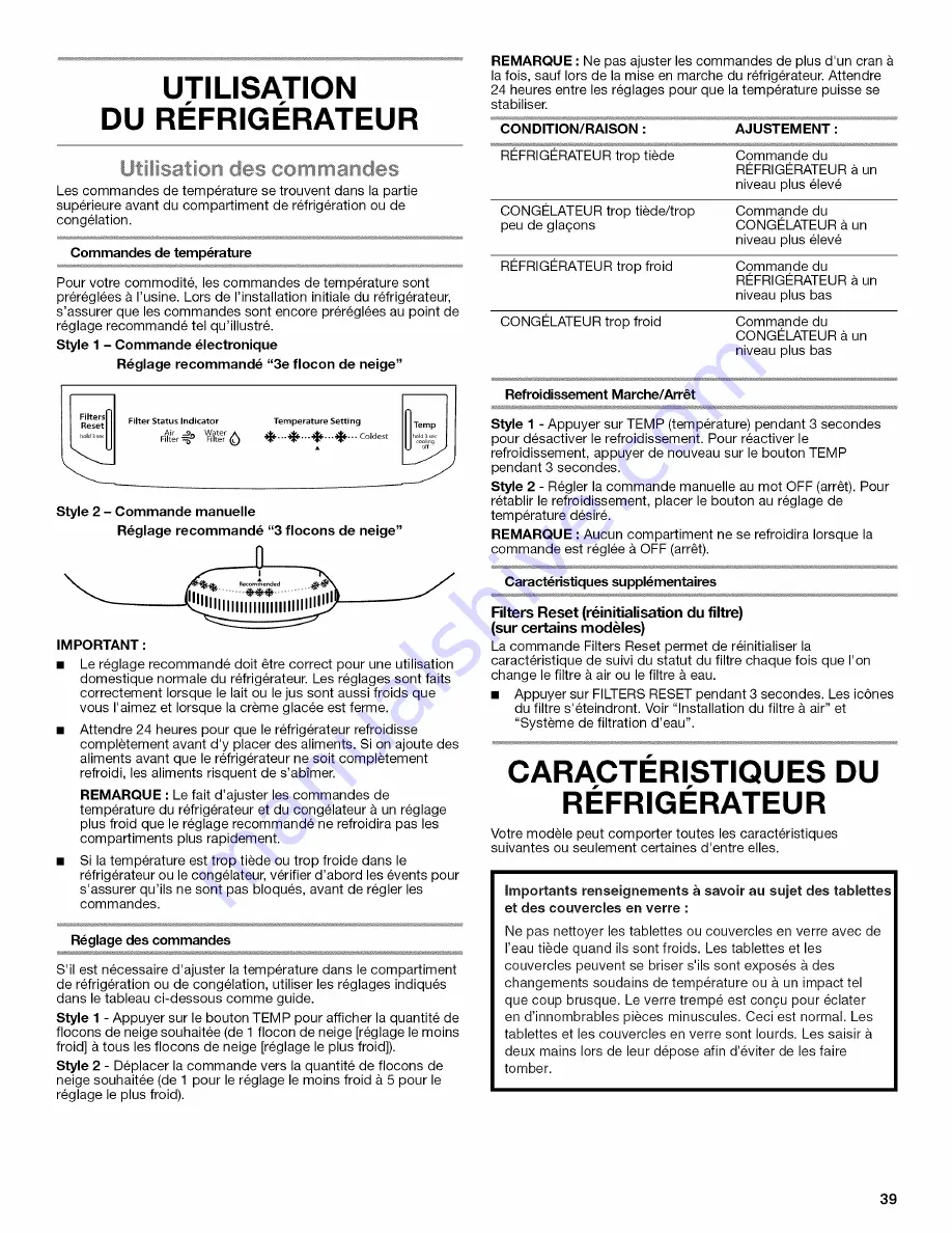 Whirlpool WRT371SZBF00 User Instructions Download Page 39