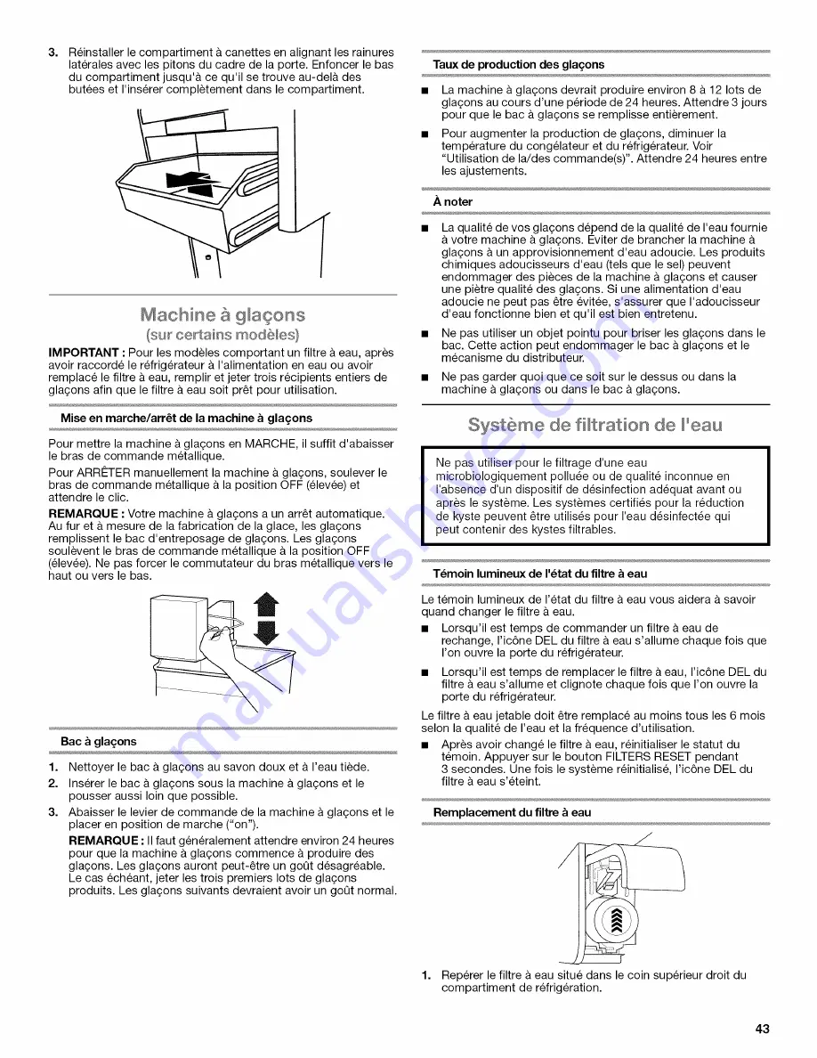 Whirlpool WRT371SZBF00 User Instructions Download Page 43