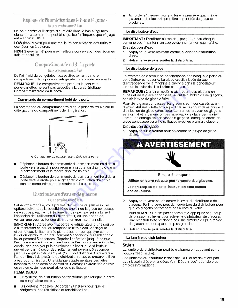 Whirlpool WSR25D2RYB00 User Instructions Download Page 19