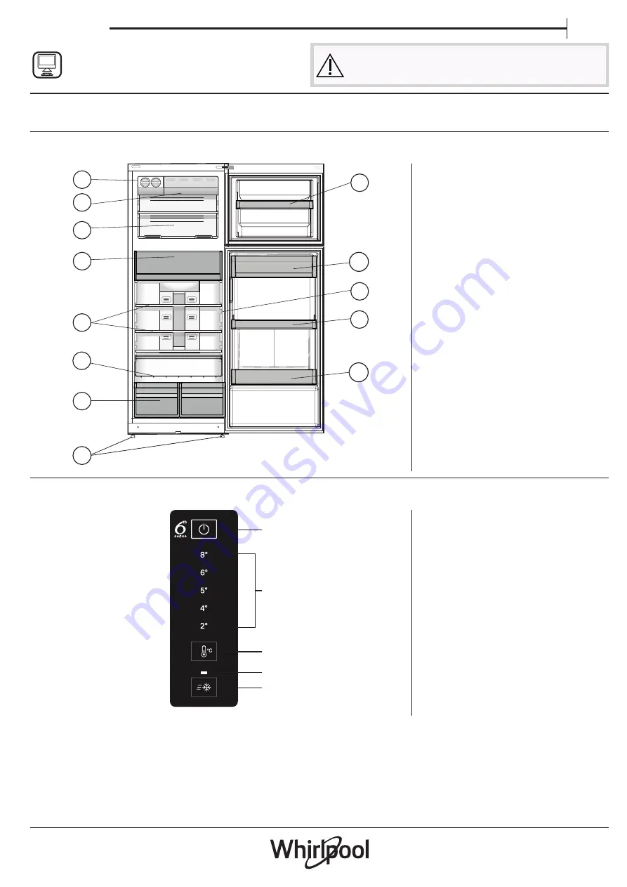 Whirlpool WT70E 831 X Quick Manual Download Page 1