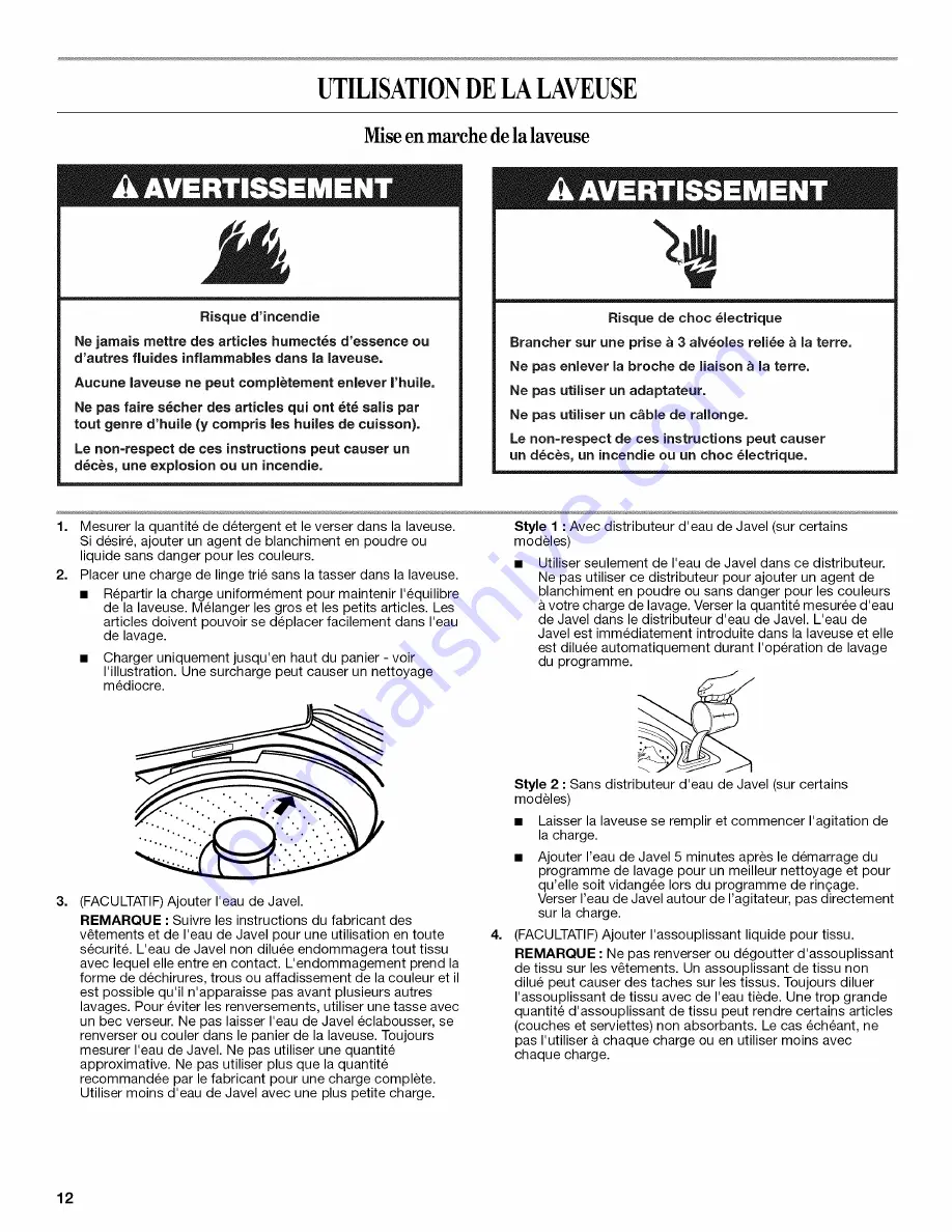 Whirlpool WTW5510VQ0 User Instructions Download Page 12