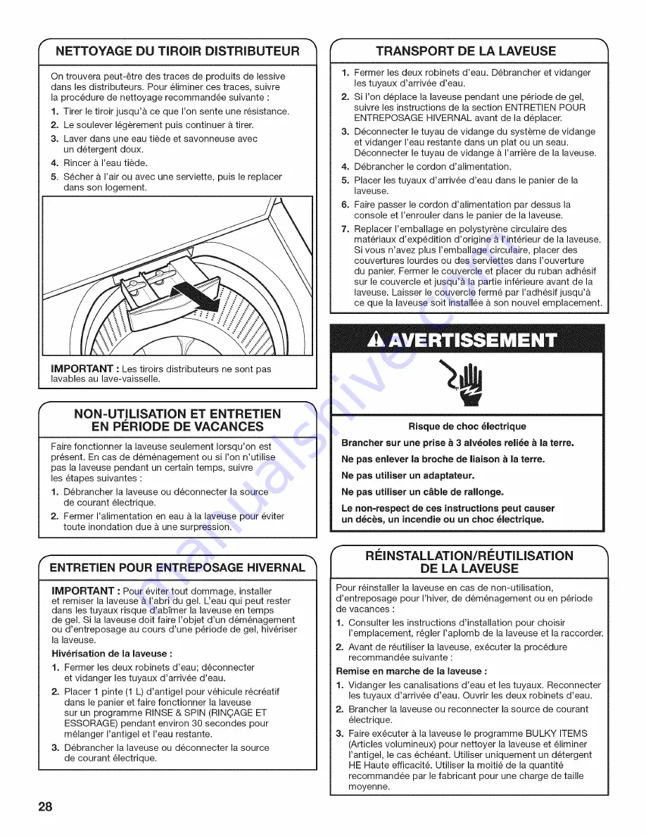 Whirlpool WTW5640XW3 Use And Care Manual Download Page 100