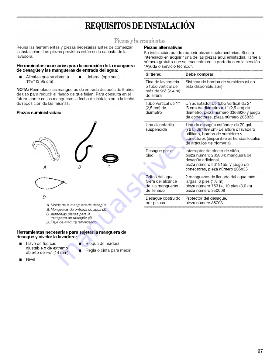 Whirlpool WTW6700TU1 Use & Care Manual Download Page 27