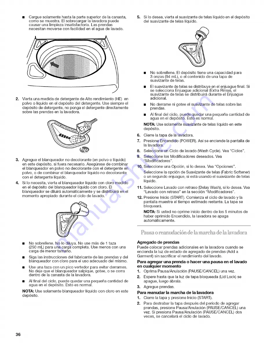 Whirlpool WTW6700TU1 Use & Care Manual Download Page 36