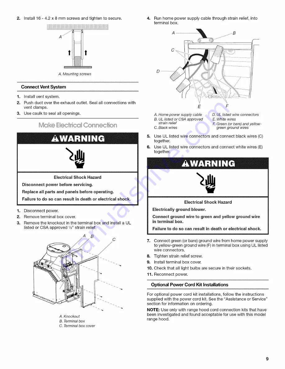 Whirlpool WVI75UC6DS0 Installation Instructions And Use & Care Manual Download Page 9