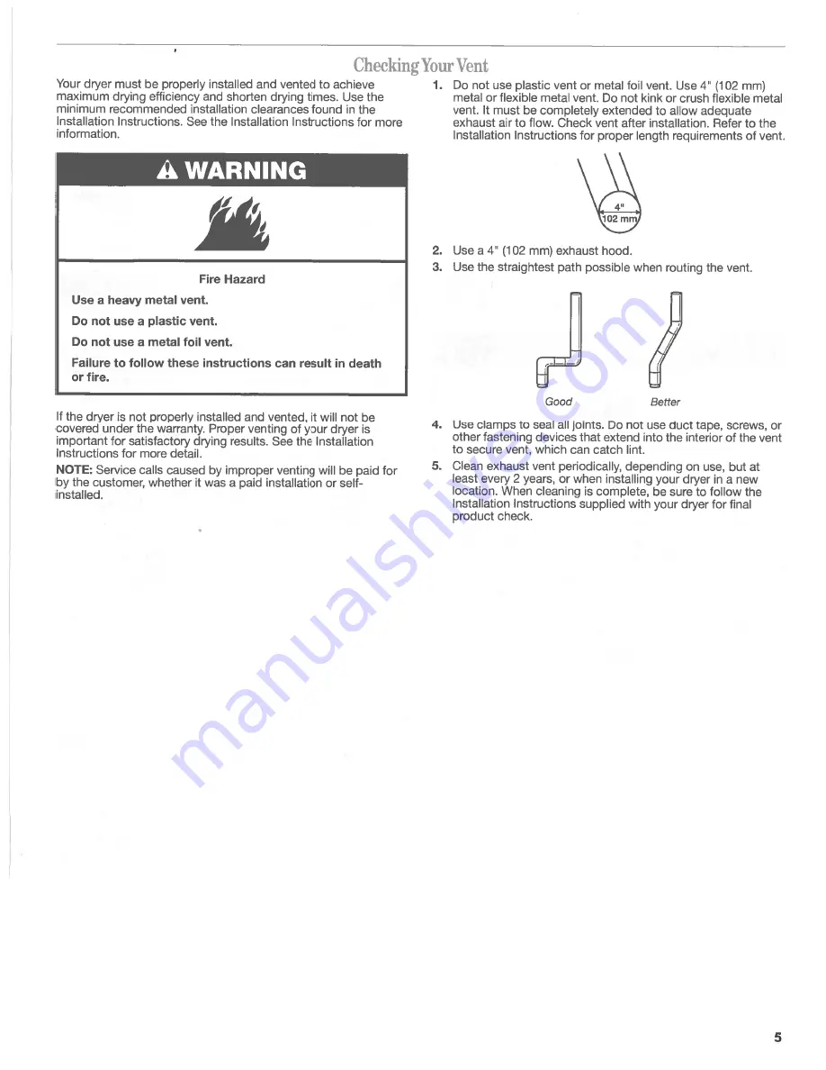 Whirlpool YLTE5243DQA User Instruction Download Page 5