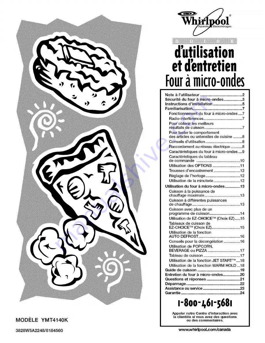 Whirlpool YMT4140K Use & Care Manual Download Page 25