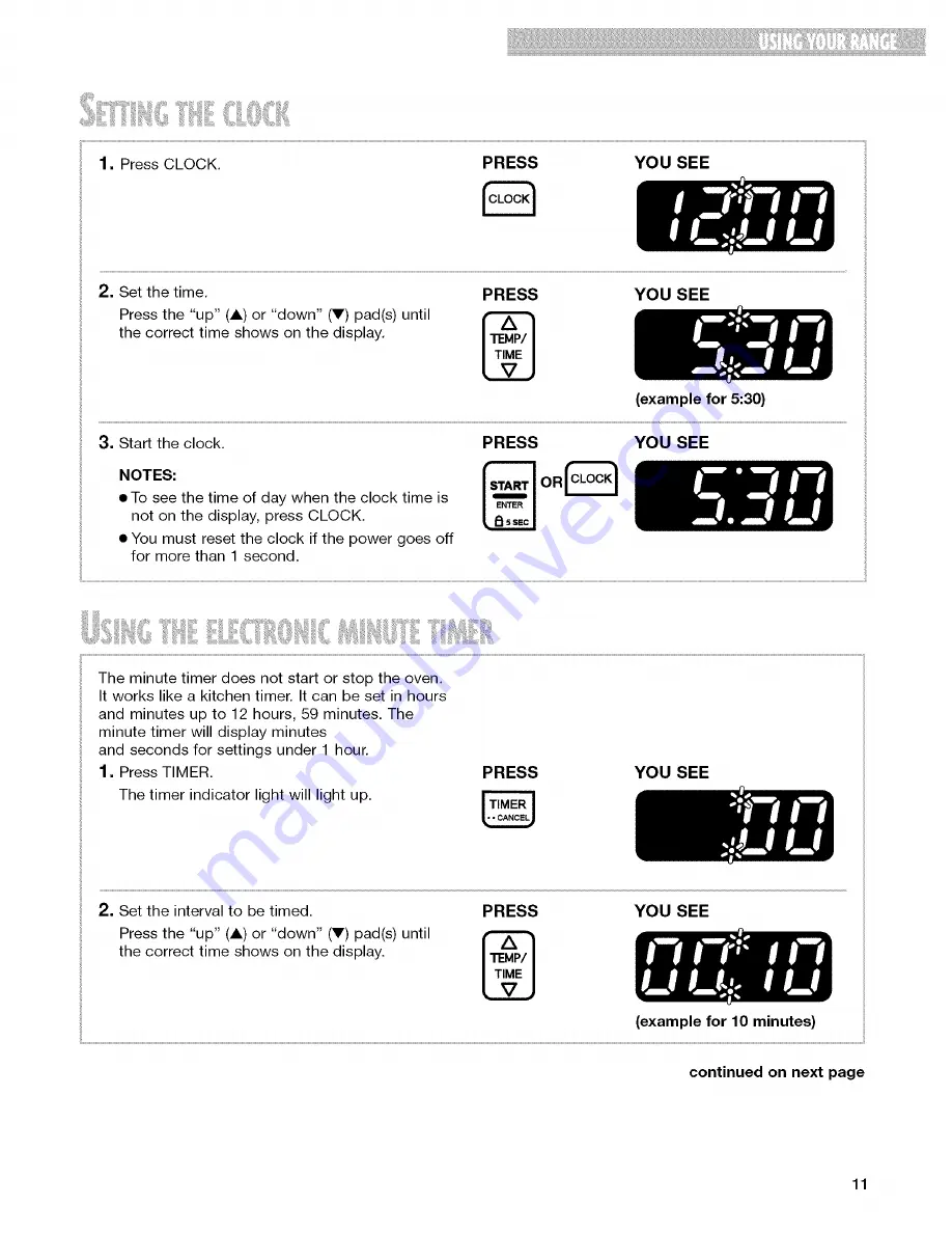 Whirlpool YSF315PEG Use & Care Manual Download Page 11