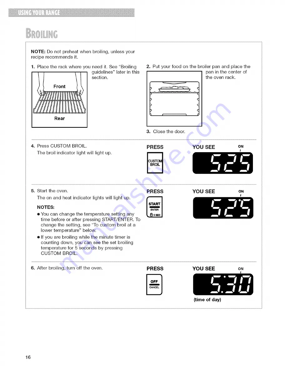 Whirlpool YSF377PEG Use & Care Manual Download Page 16