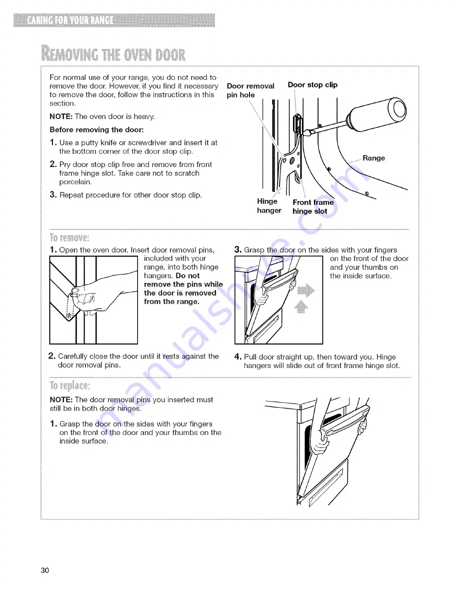 Whirlpool YSF377PEG Use & Care Manual Download Page 30