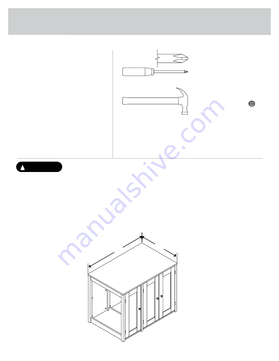 whisker SAUDER CREDENZA Manual Download Page 2