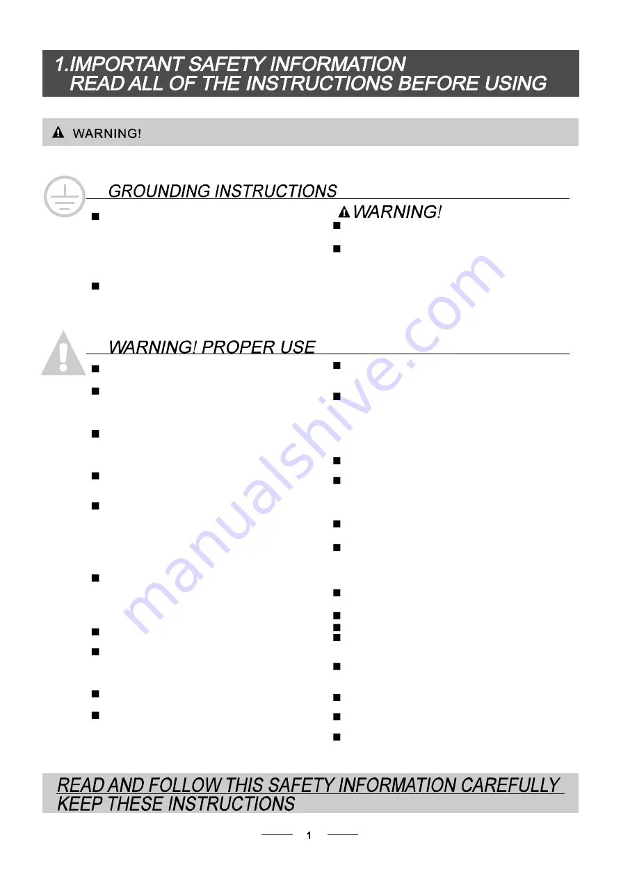 White Knight DW0945WA Instruction Manual Download Page 4