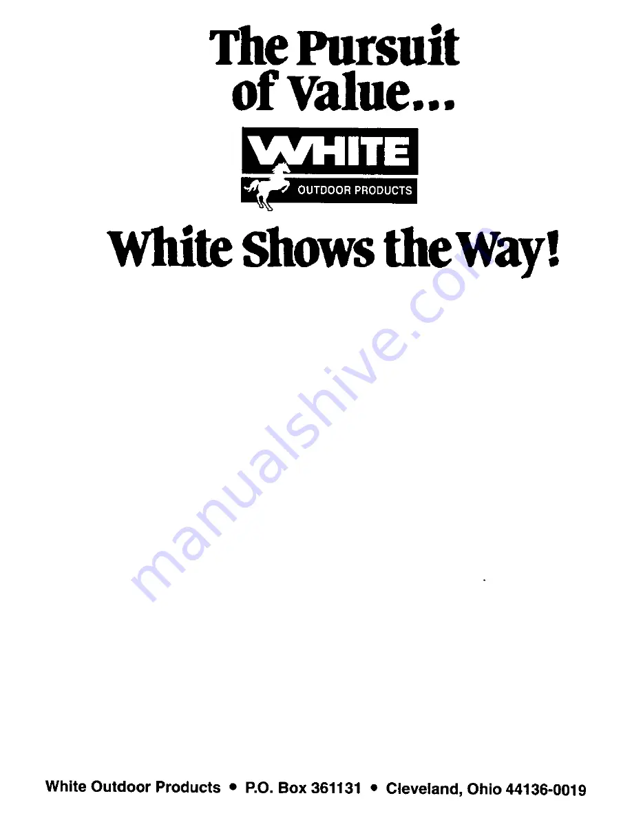 White Outdoor 142-996-190 Owner'S Manual Download Page 37