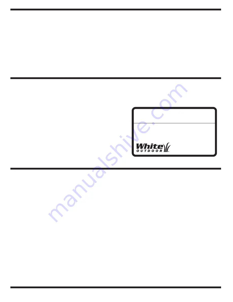 White Outdoor 560 Series Operator'S Manual Download Page 2