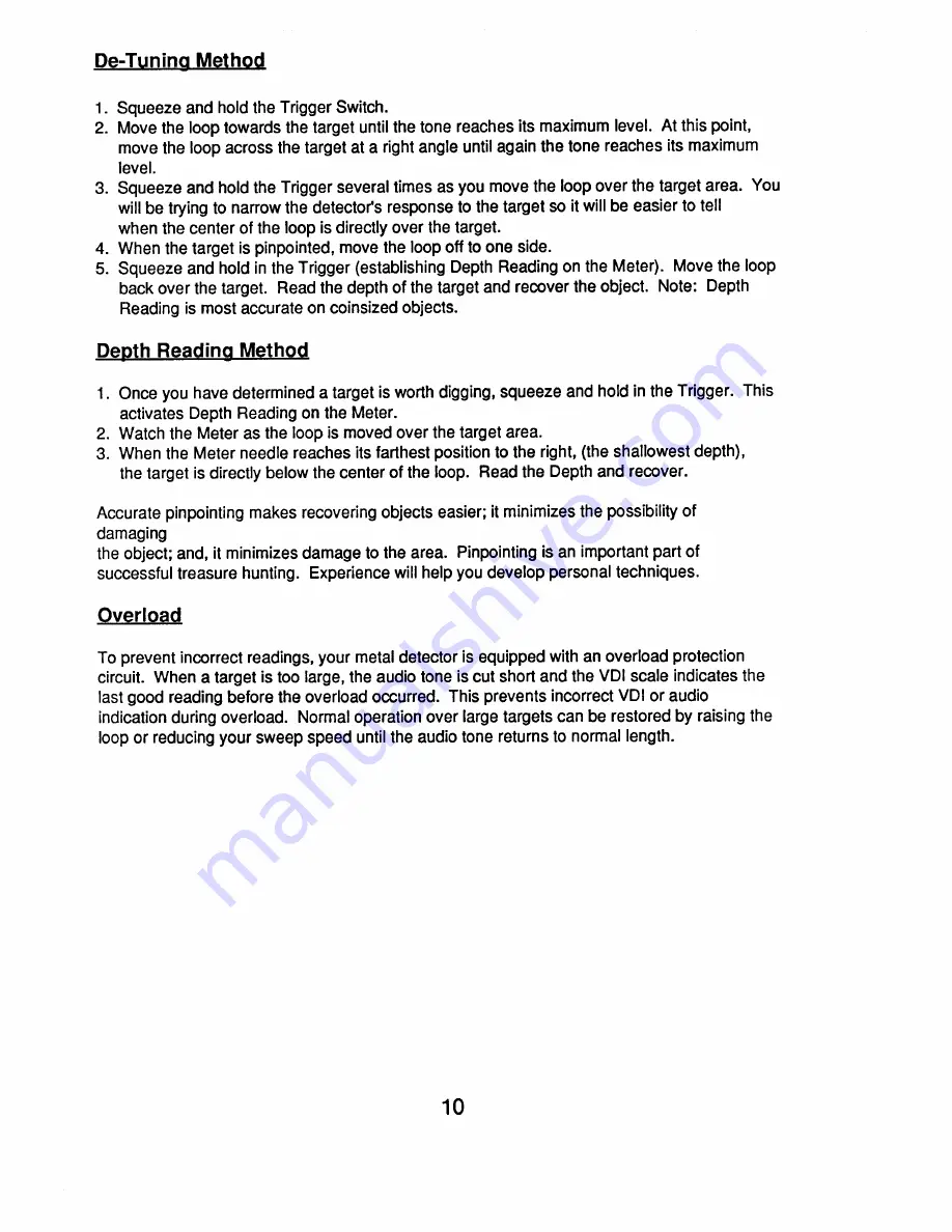 Whites Liberty Di Operator'S Manual Download Page 13