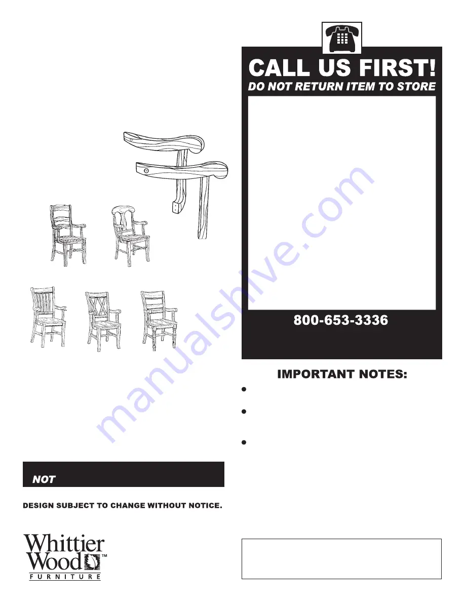 Whittier Wood 455KFGAC Assembly Instructions Download Page 1