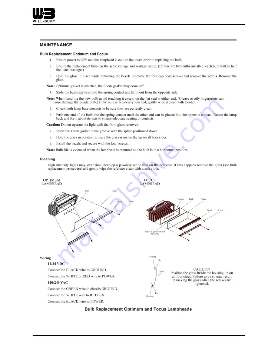 Will Burt Night Scan Powerlite Operating Instructions Manual Download Page 73