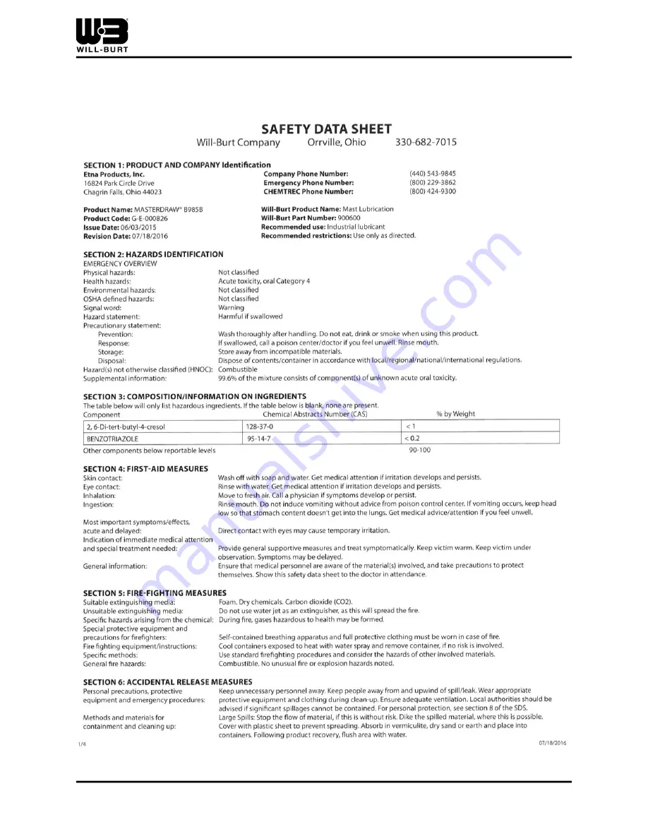 Will Burt NIGHT SCAN VERTICAL Operating Instructions Manual Download Page 79