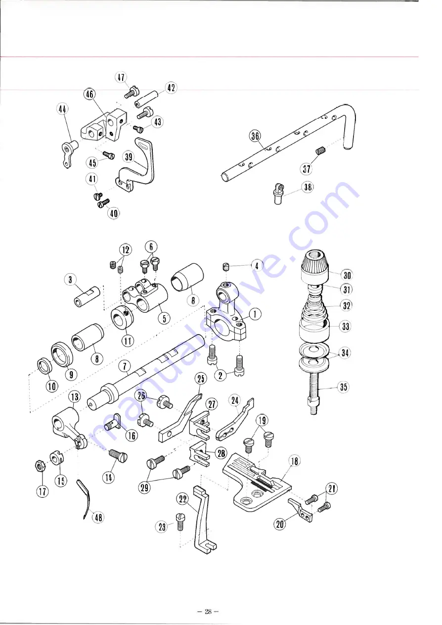 Willcox & Gibbs 500/I Instruction & Parts Catalog Download Page 28