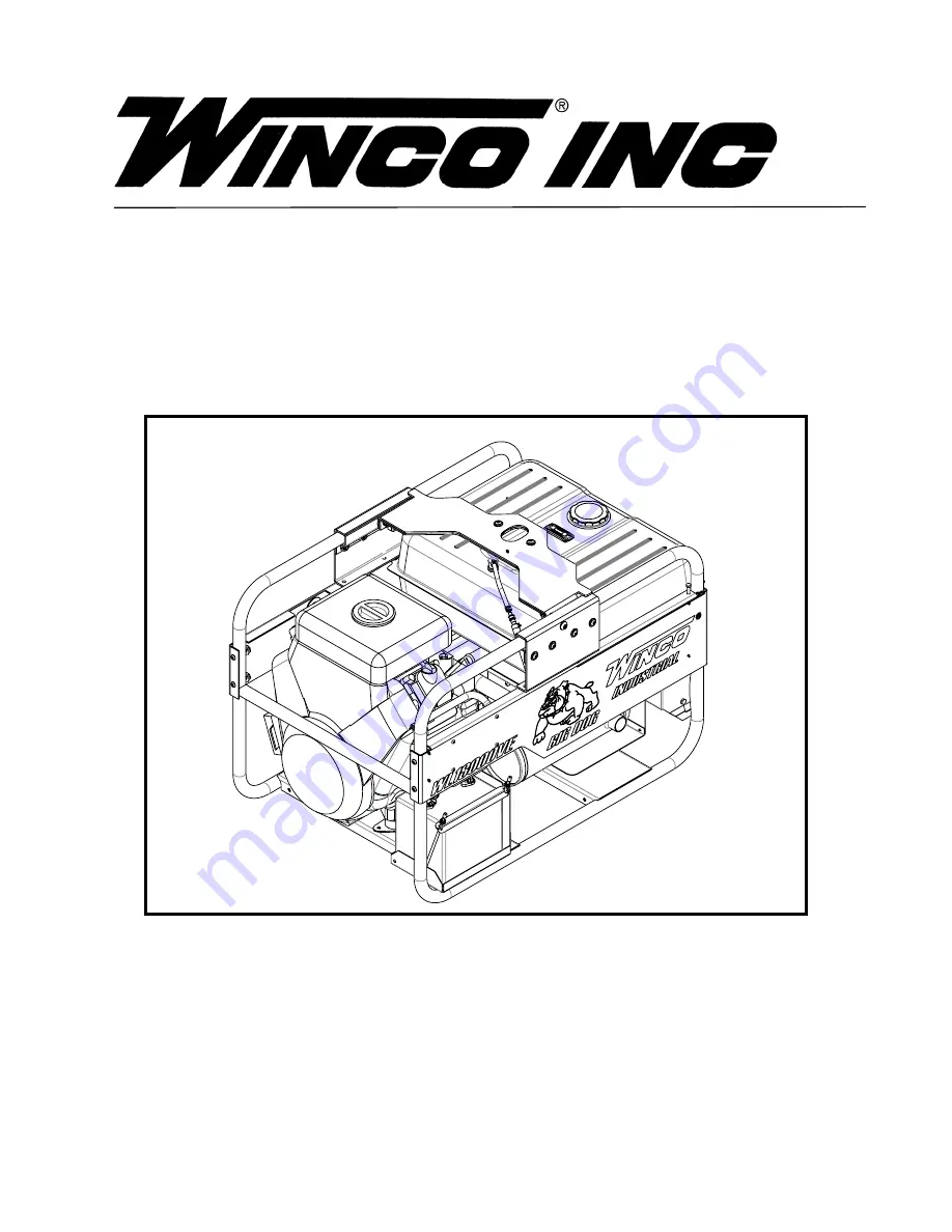 Winco WL18000VE Installation And Operator'S Manual Download Page 1