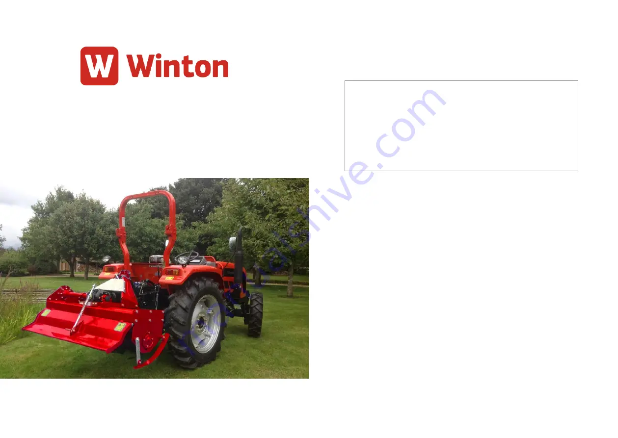 Winton WRT Series Owner'S Manual Download Page 1