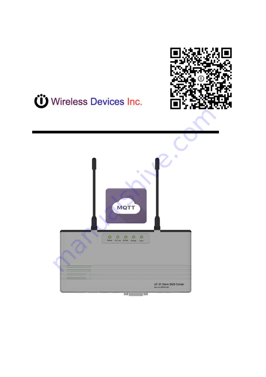 Wireless Devices AF-21 Operation Manual Download Page 1