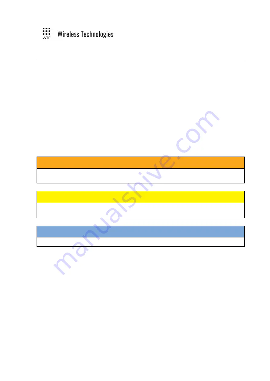 Wireless Technologies WTE TReX User Manual Download Page 8