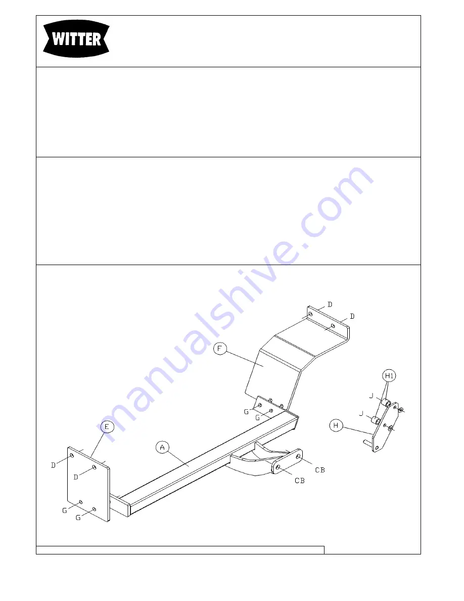 Witter HY29B Fitting Instructions Download Page 1