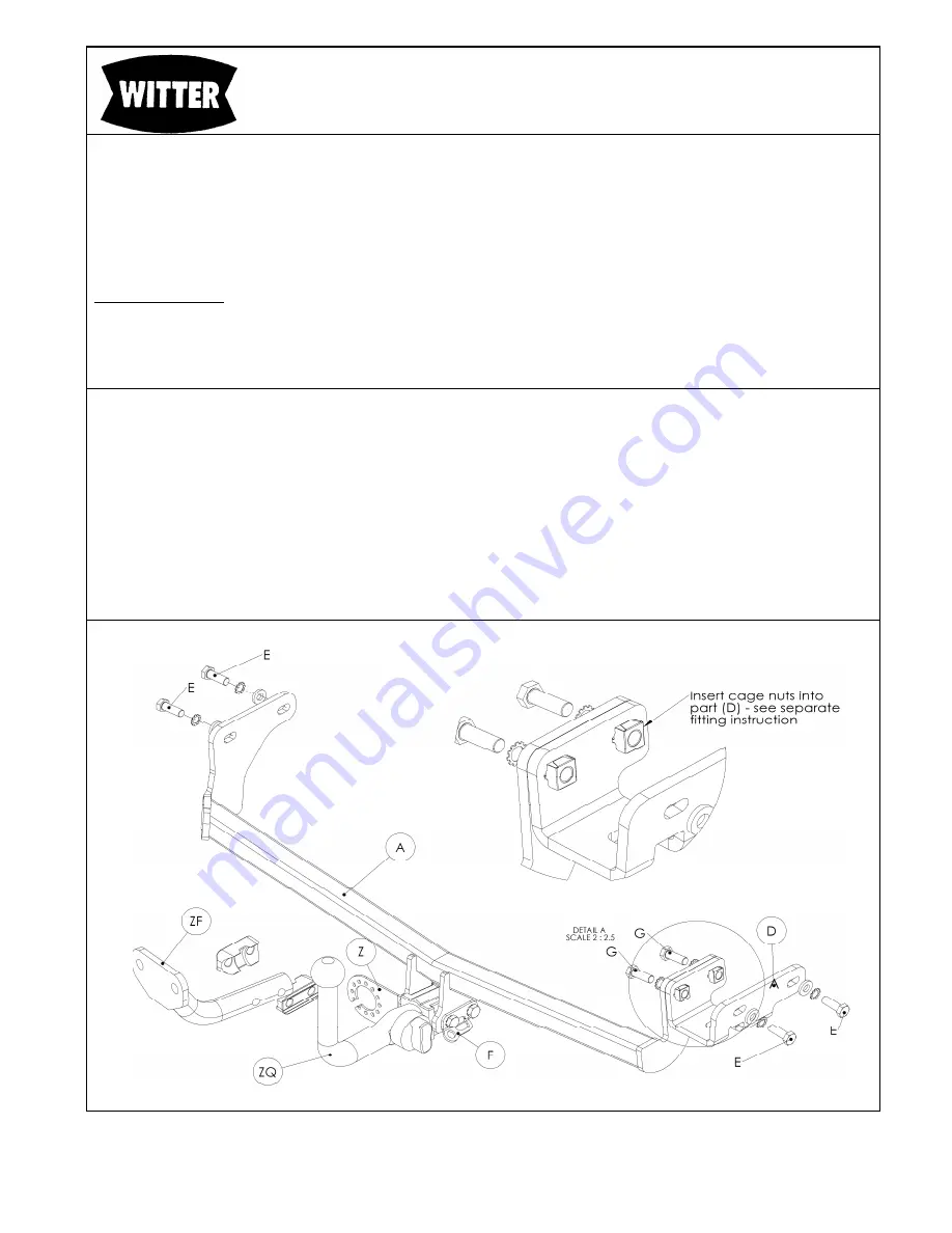 Witter KA26U-FIT Fitting Instructions Download Page 1