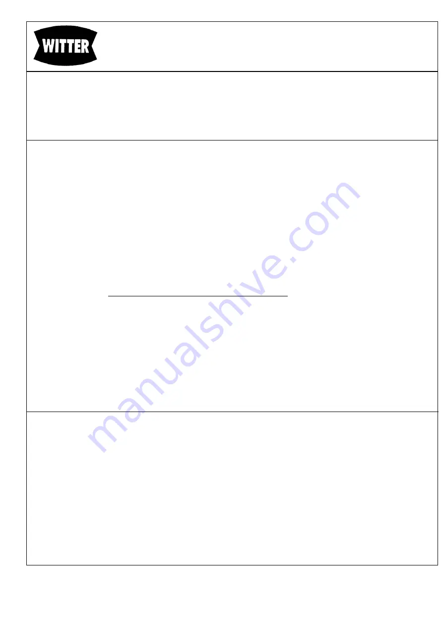 Witter VW48C Fitting Instructions Download Page 1