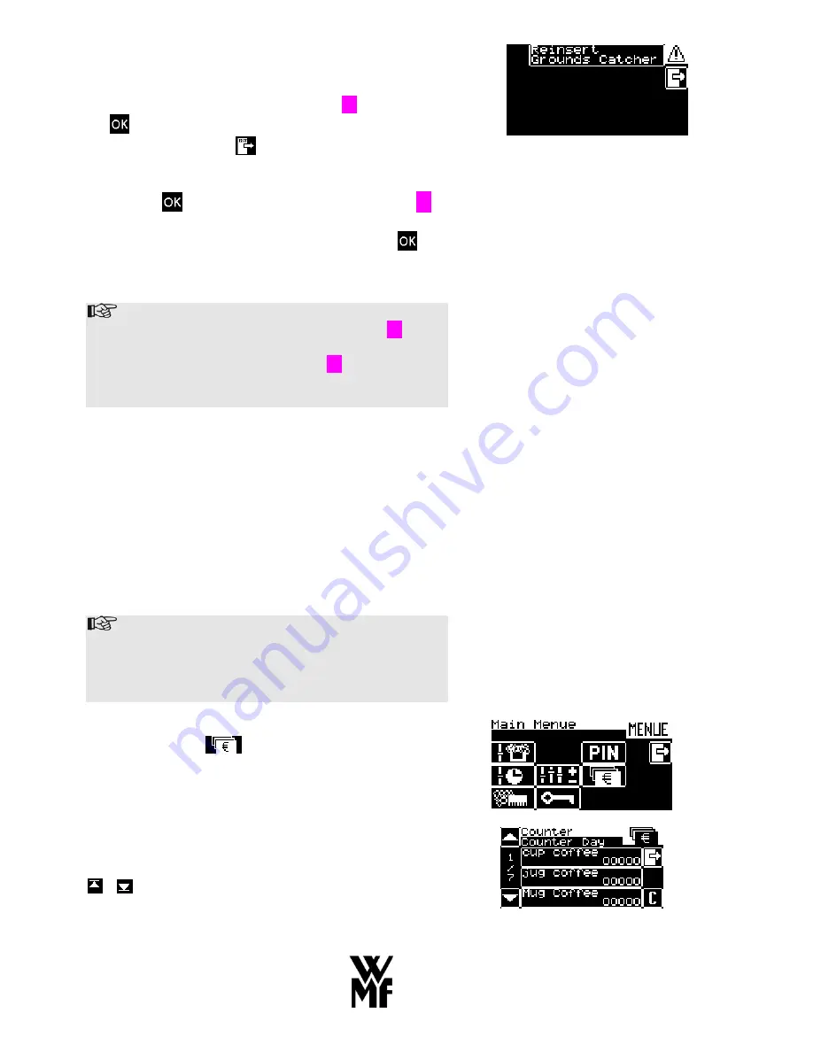 WMF combiNation S/S4/ESeries 8600 Operating Instructions Manual Download Page 24