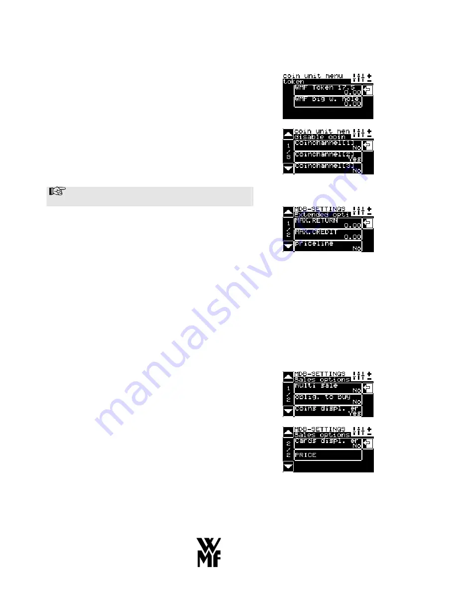 WMF combiNation S/S4/ESeries 8600 Operating Instructions Manual Download Page 32