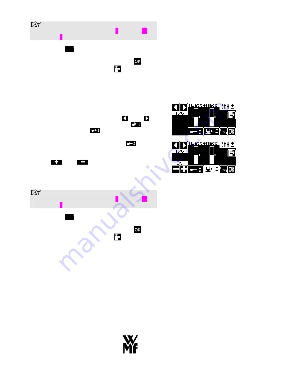 WMF combiNation S/S4/ESeries 8600 Operating Instructions Manual Download Page 38