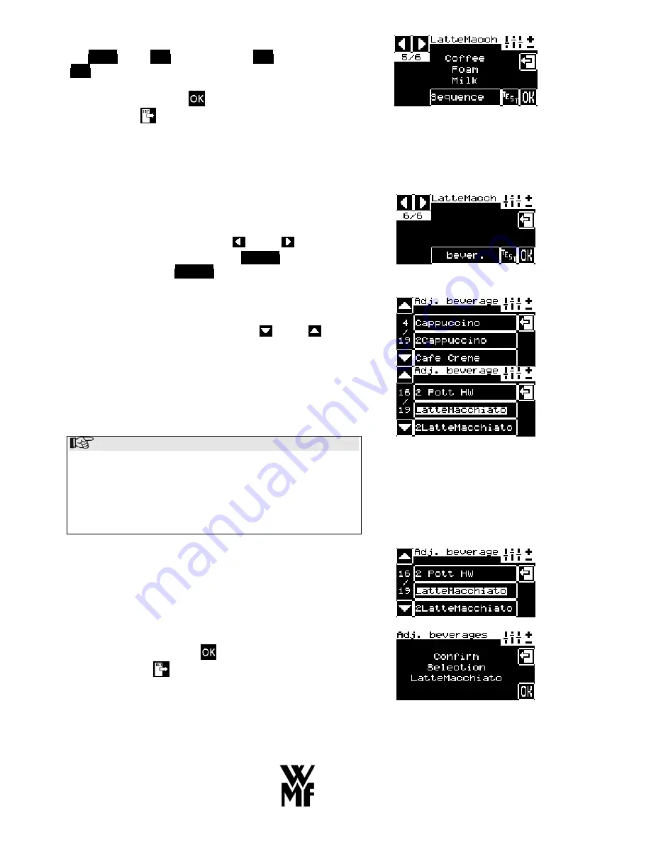 WMF combiNation S/S4/ESeries 8600 Operating Instructions Manual Download Page 42