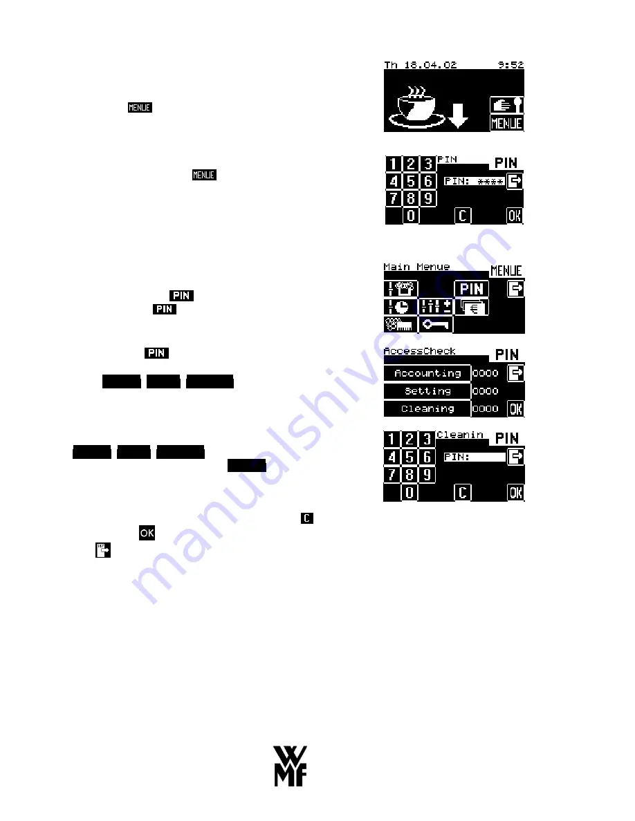 WMF combiNation S/S4/ESeries 8600 Operating Instructions Manual Download Page 46