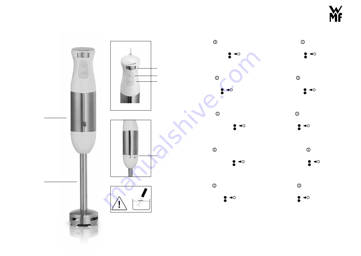 WMF Kult S Stabmixer Operating Manual Download Page 2