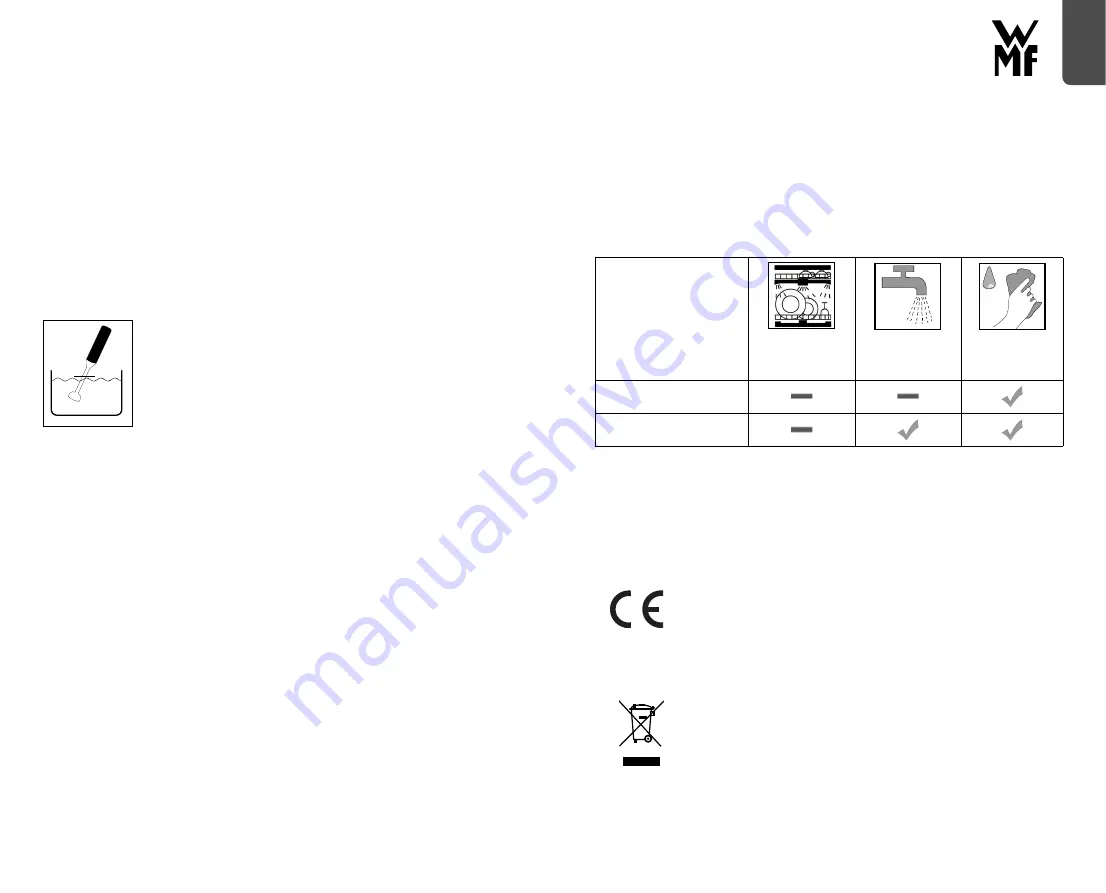 WMF Kult X Stabmixer Operating Manual Download Page 10