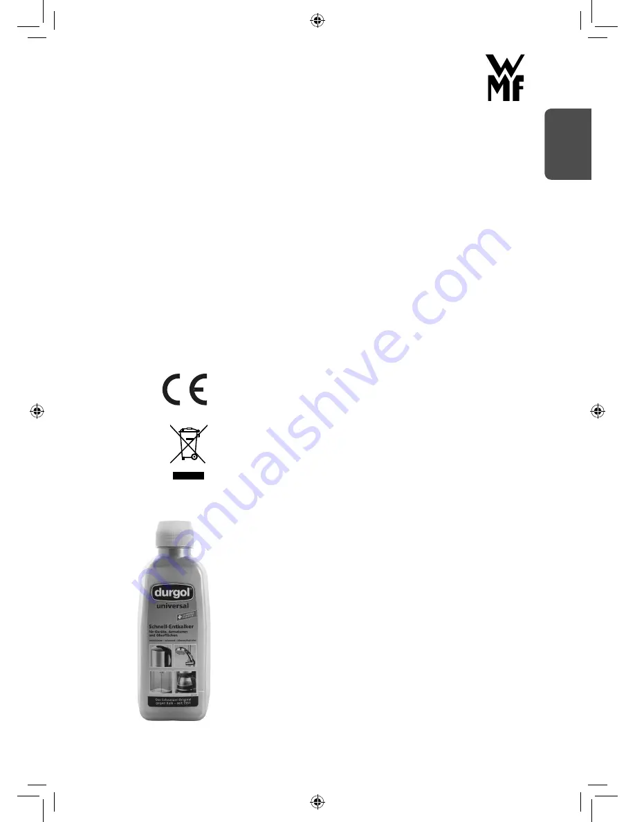 WMF SKYLINE Cromargan Operating Manual Download Page 13