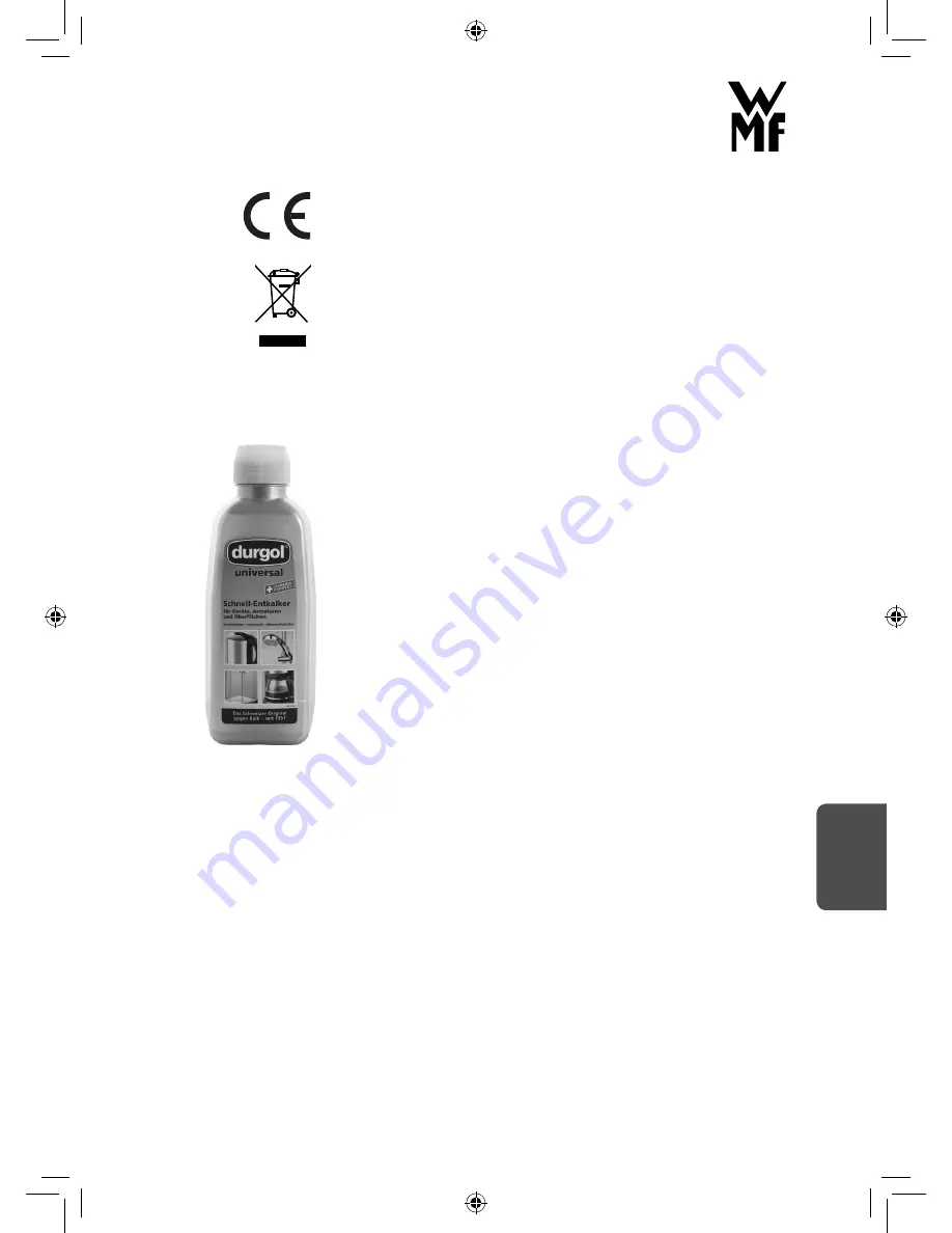 WMF SKYLINE Cromargan Operating Manual Download Page 49