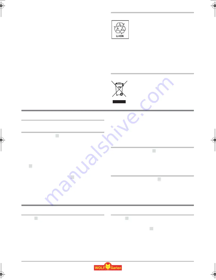 Wolf Garten Li-Ion Power 100 Original Operating Instructions Download Page 36